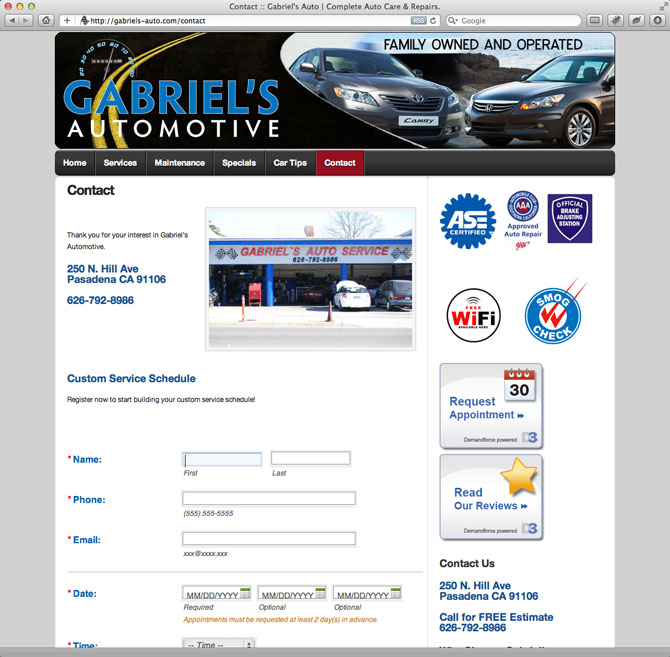 website Auto Care and Repairs
