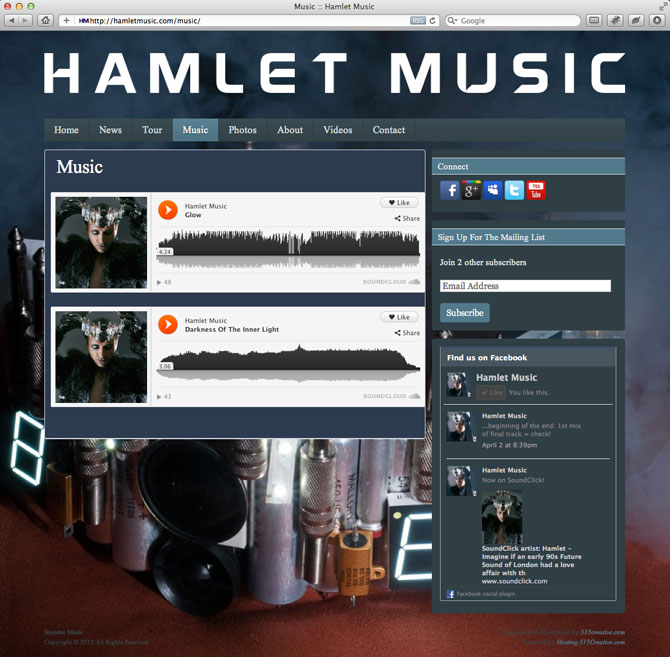 website design music
