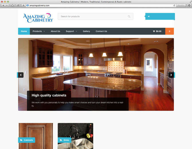 Amazing Cabinetry website design